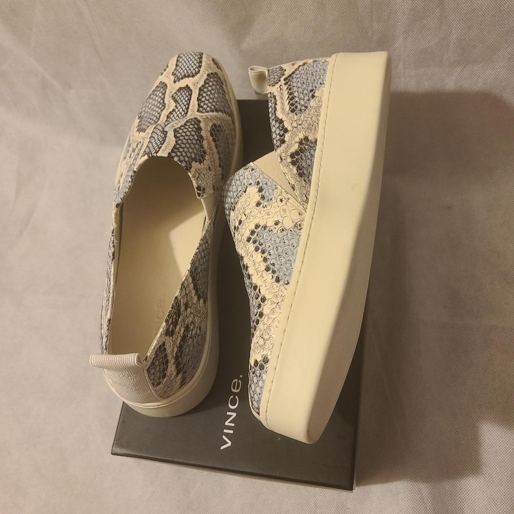 Vince Saxon Women's 2 Slipon Mottled Snake Sneaker